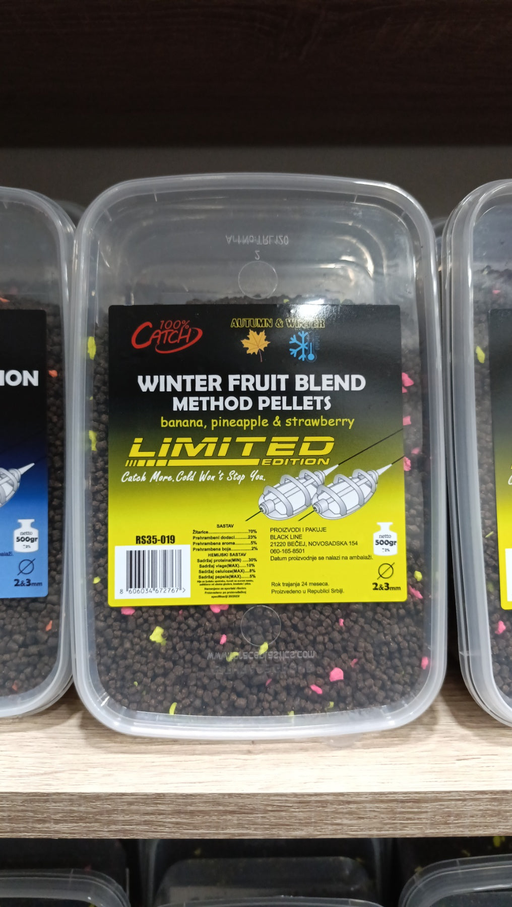 Mini Sticky Method Pellets - Banana, ananas i jagoda