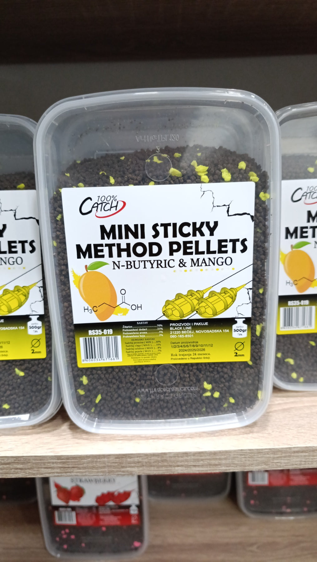 Mini Sticky Method Pellets - n-butricna kiselina i mango