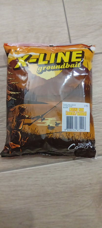 Прашкаста прихрана за крап и караш, арома месен микс