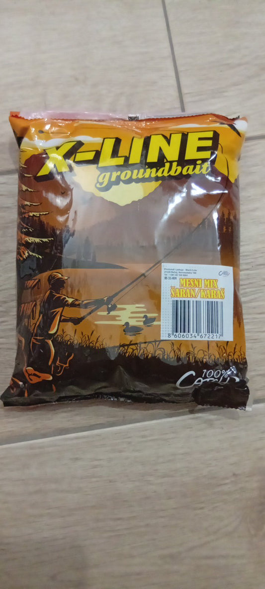Прашкаста прихрана за крап и караш, арома месен микс