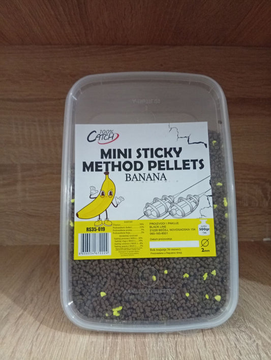 Mini sticky method pellets banana