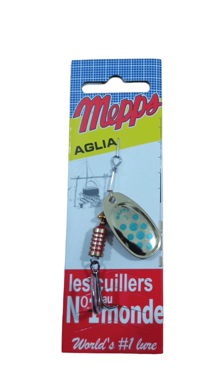 Mepps gold so plavi tocki – VardarShop